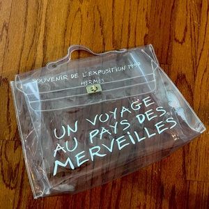 Hermes clear vinyl Kelly bag
